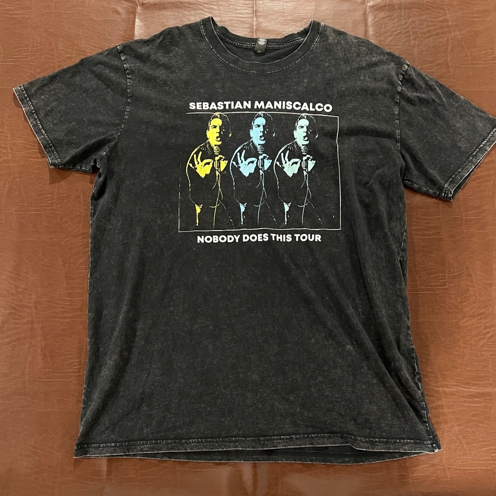 Sebastian Maniscalco Nobody Does This Tour Black Tee Shirt - XL